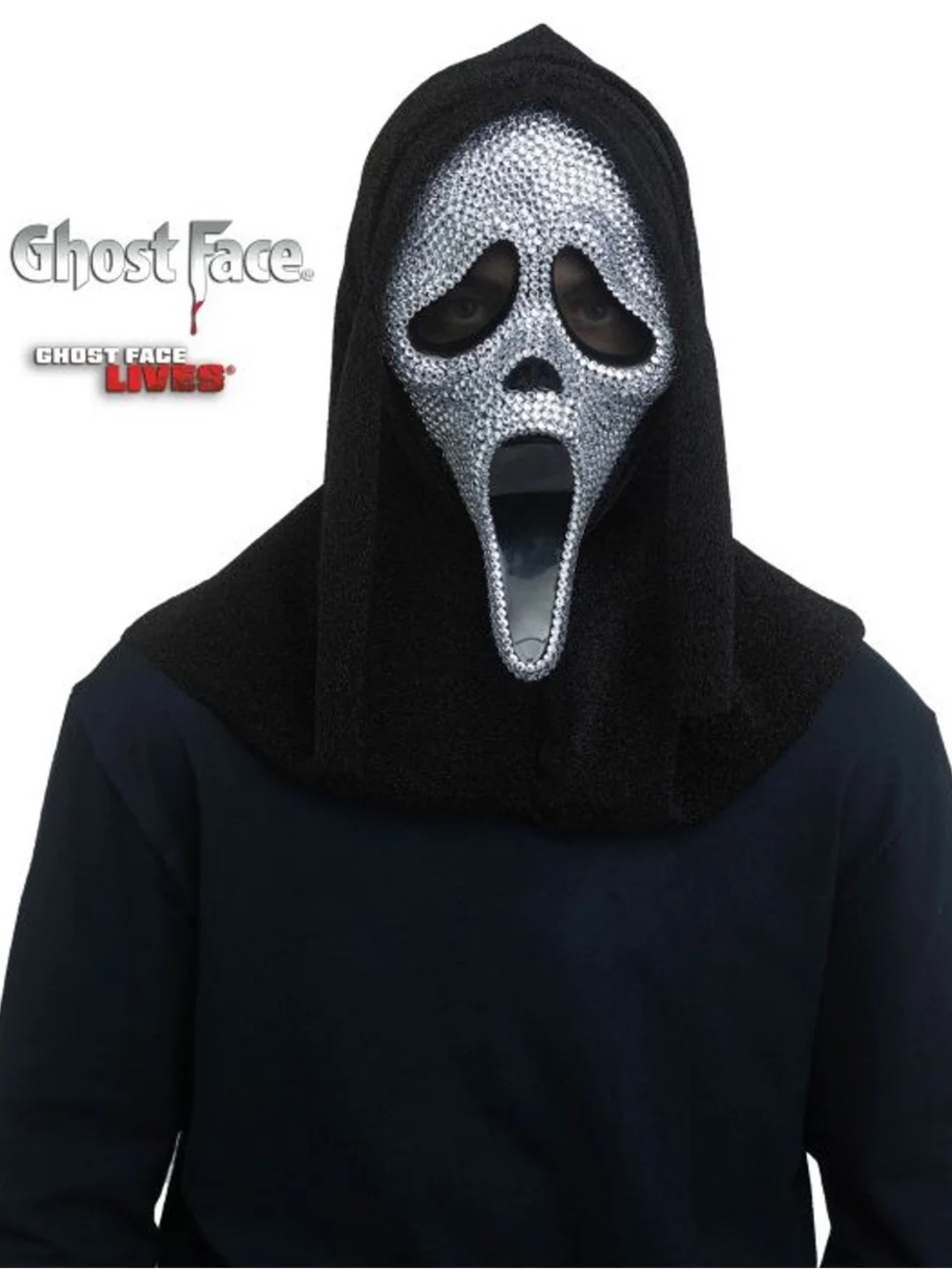 Ghost Face Silver Bling Mask